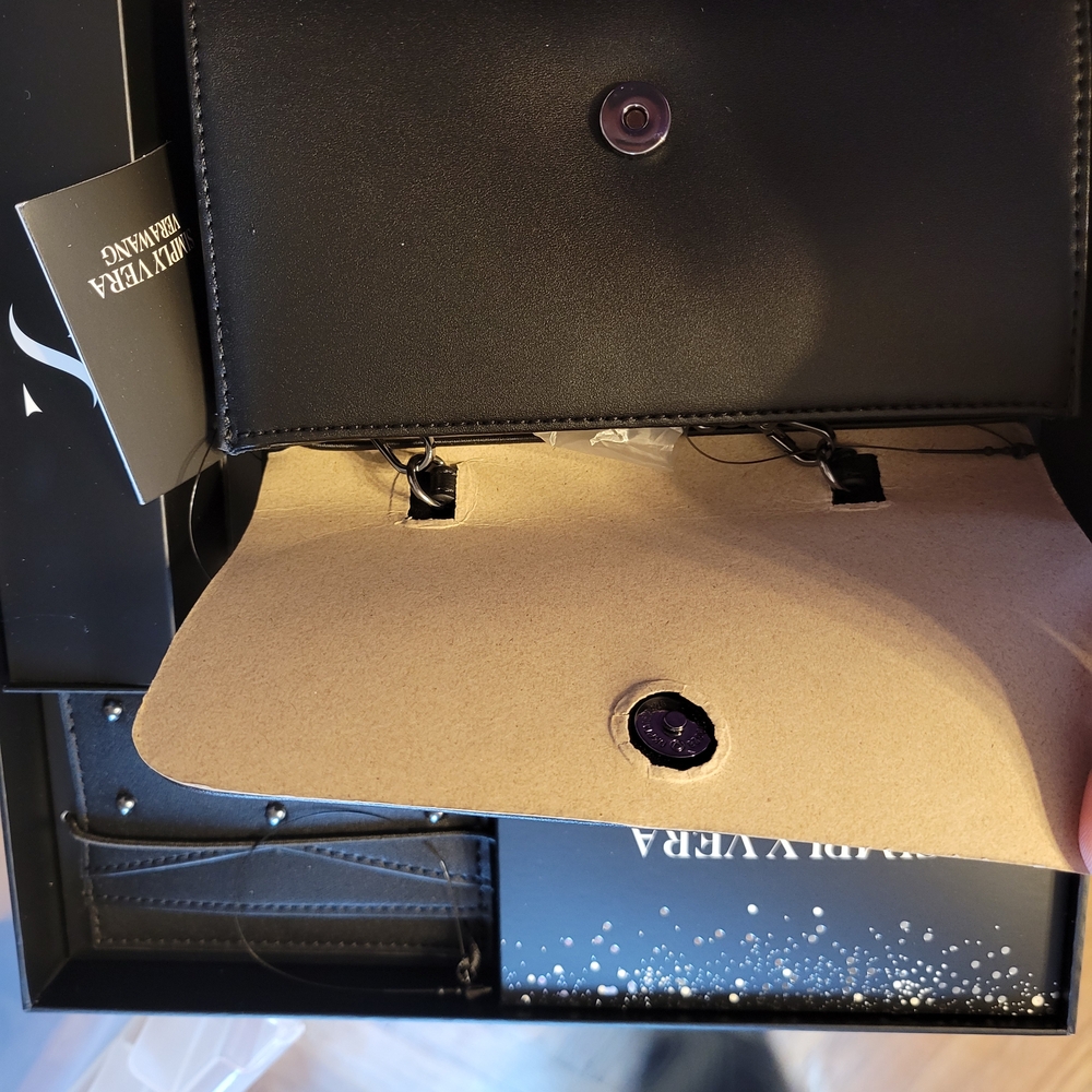 Simply Vera Vera Wang Black Studded Handbag Set - Picture 3 of 4